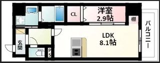 MODERN PALAZZO江坂AXIAの間取り画像