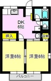 シティハイムはちのきⅠの間取り画像