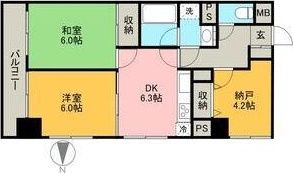 鞘町シティハウスの間取り画像