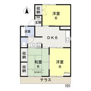 リベルテひらたAの間取り画像