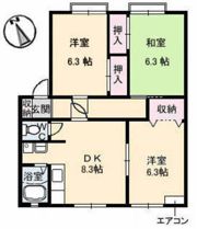 サンビレッジ平野 B棟の間取り画像