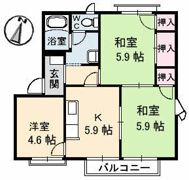 屋島フレグランス A棟の間取り画像