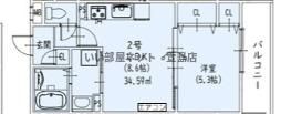 ピレーネ北条Ⅴの間取り画像