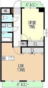 エスポワール竹越の間取り画像