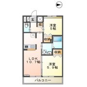 仮）熊本市南区八幡8丁目新築アパートの間取り画像