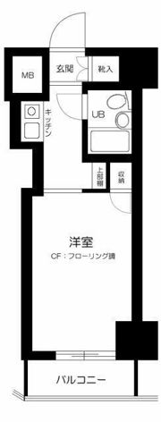 スカイコート横浜平沼の間取り画像