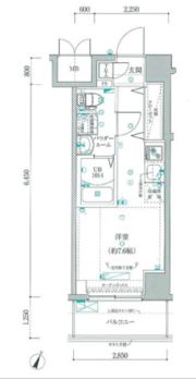 クラリッサ横浜阪東橋の間取り画像