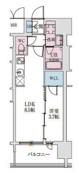 スプランディッドライズ新大阪ノースの間取り画像