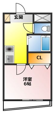 ヴィラオオクボの間取り画像