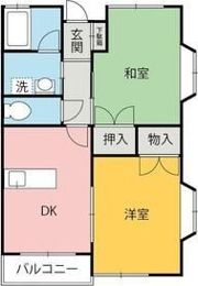 モンパレス赤堀Ⅱの間取り画像
