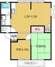 ルミエール(堀溝) Dの間取り画像