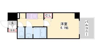 エステムコート神戸元町Ⅱリザーヴの間取り画像
