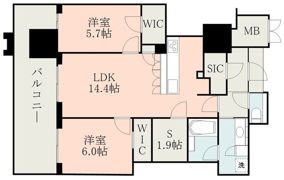 MJR熊本ザ・タワーの間取り画像