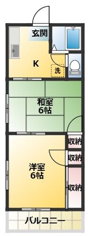 コーポ江森の間取り画像