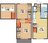 modern palazzo多良見Ⅰの間取り画像