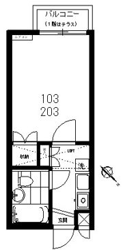 ジュネパレス市川第510の間取り画像
