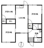東岡山駅前貸家の間取り画像