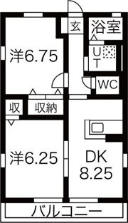 ルミエールいいくらBの間取り画像