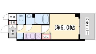 エステムコート神戸グランスタイルの間取り画像