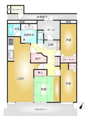 T-one MIYAHARA West Bの間取り画像