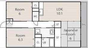ワンネス21の間取り画像