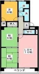 マンション忠徳の間取り画像