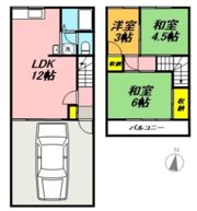 金子テラスハウスの間取り画像