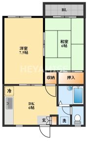 サニーハイツわし崎Aの間取り画像