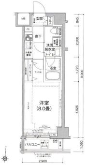 アイルキャナルシティ深川の間取り画像