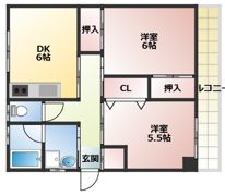 コーポ日浅7の間取り画像