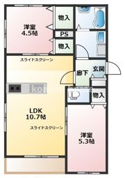 ラフィネ岸町の間取り画像