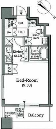 ホライズンプレイス赤坂の間取り画像
