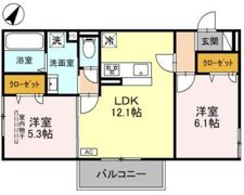 レーブ・クリエの間取り画像