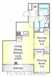 ビサイド・アベニューの間取り画像