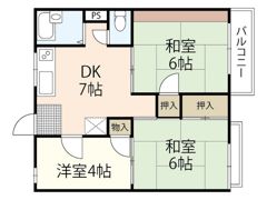 コーポ石田の間取り画像