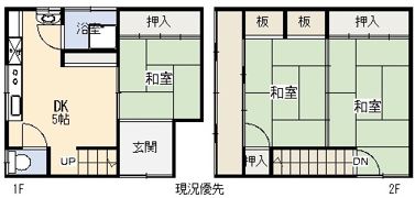 勝部貸家の間取り画像