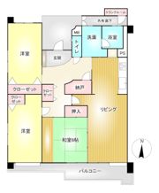 T-one MIYAHARA West Bの間取り画像