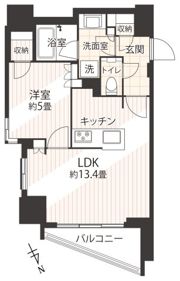 ライオンズ麻布十番スペリアの間取り画像