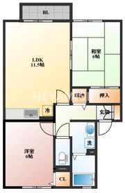 サンスカイ三城 B棟の間取り画像