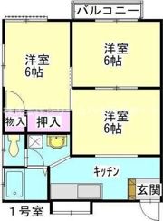 曙コーポの間取り画像