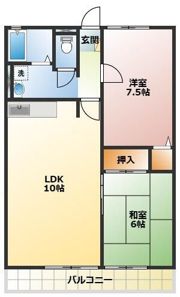 ホワイトハウス城北の間取り画像