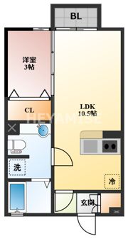 セジュールYAMAZAKI B棟の間取り画像