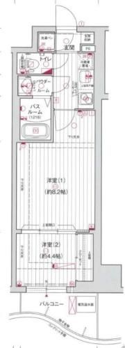 エグゼ難波東の間取り画像