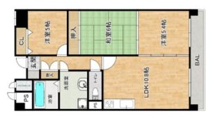 アビタシオン長尾駅前の間取り画像
