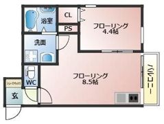 K-plusⅠの間取り画像