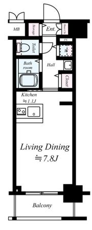 プレサンス本町リアルシティの間取り画像