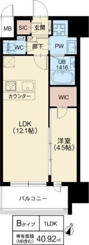 スプランディッド新大阪VIIの間取り画像