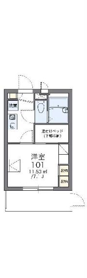 レオパレスマイムの間取り画像