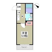 レジデンスウエスト淵野辺の間取り画像