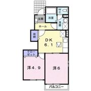 シャン バティ－ルBの間取り画像